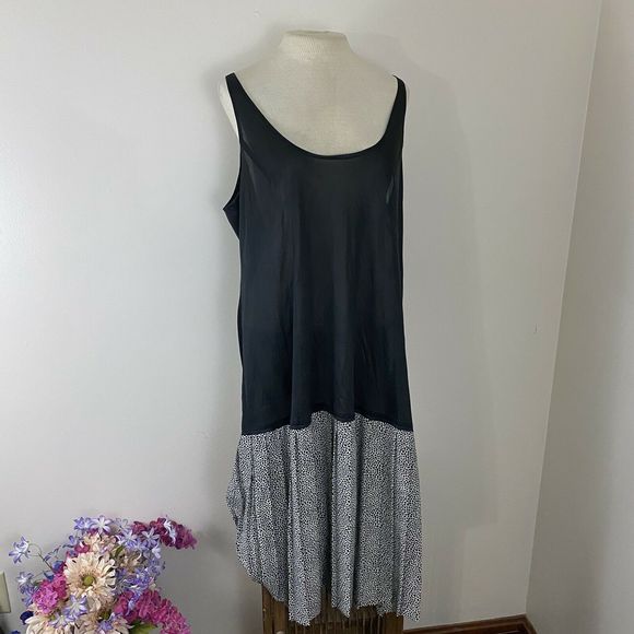 Vtg ILSE M. Midi Flared Dress Animal print Black - Picture 2 of 10